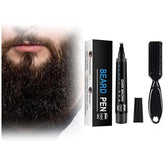 Waterproof Beard Filler Pen Kit | Contoured Beard Pen with Brush | Long-Lasting & Sweatproof Beard Pencil | Perfect for Patchy Beards